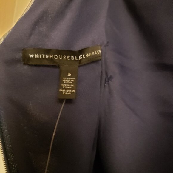 WHBM Sleeveless Blue Sequin Sheath Dress Sz 2 Party NWT White House Black Market - Picture 11 of 15